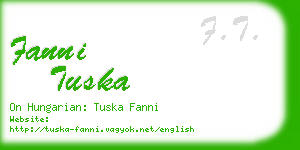 fanni tuska business card